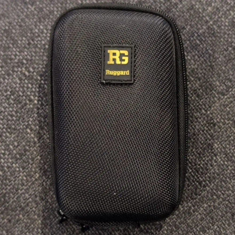 Ruggard HPV-270 Hard Camera Case, Zippered Nylon Pouch w/ Belt Loop, Black